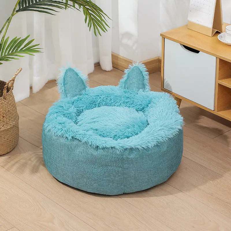 Cat Bed Plush Dog Cat Fluffy Bed Pet plaza