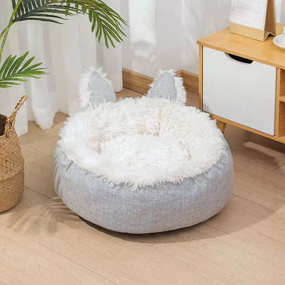 Cat Bed Plush Dog Cat Fluffy Bed Pet plaza