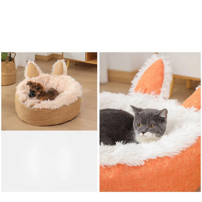 Cat Bed Plush Dog Cat Fluffy Bed Pet plaza