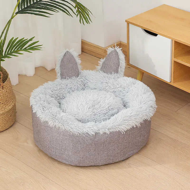 Cat Bed Plush Dog Cat Fluffy Bed Pet plaza