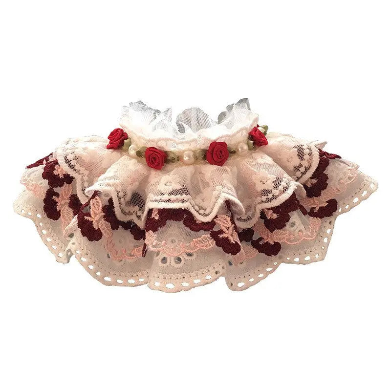 Cotton Lace Adjustable Bib Vip Bow Pet plaza