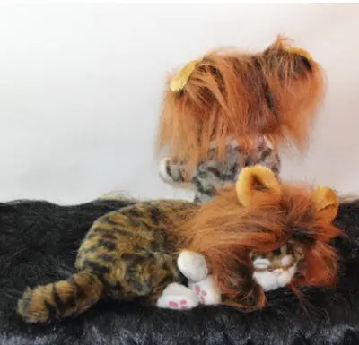 Funny Pet Hat For Small Dogs Cats Hat Emulation Lion Hair Mane Ears Head Cap Pet plaza