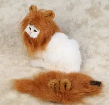 Funny Pet Hat For Small Dogs Cats Hat Emulation Lion Hair Mane Ears Head Cap Pet plaza