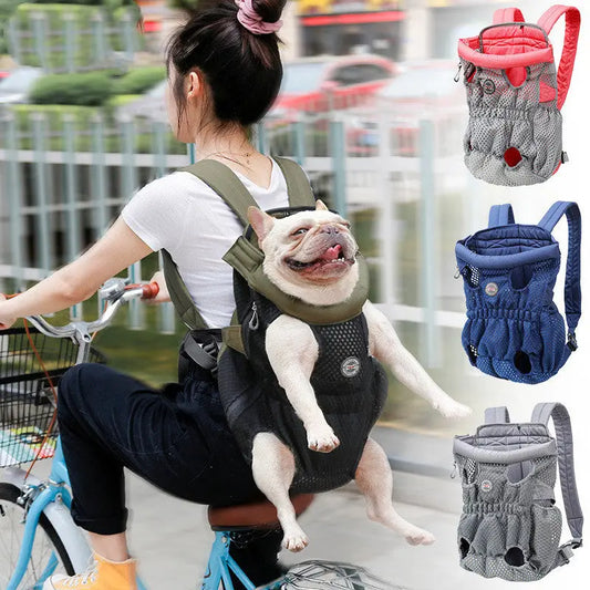 Pet Carrier Backpack Outdoor Travel Mesh Breathable Shoulder Bags Pet plaza