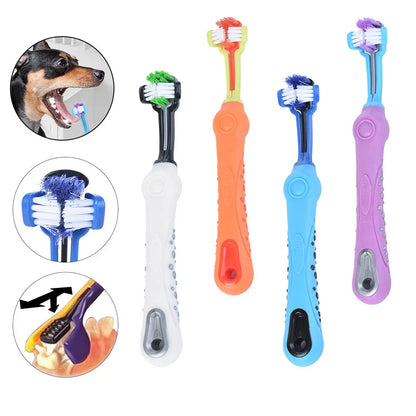 Three Sided Pet Toothbrush Pet plaza