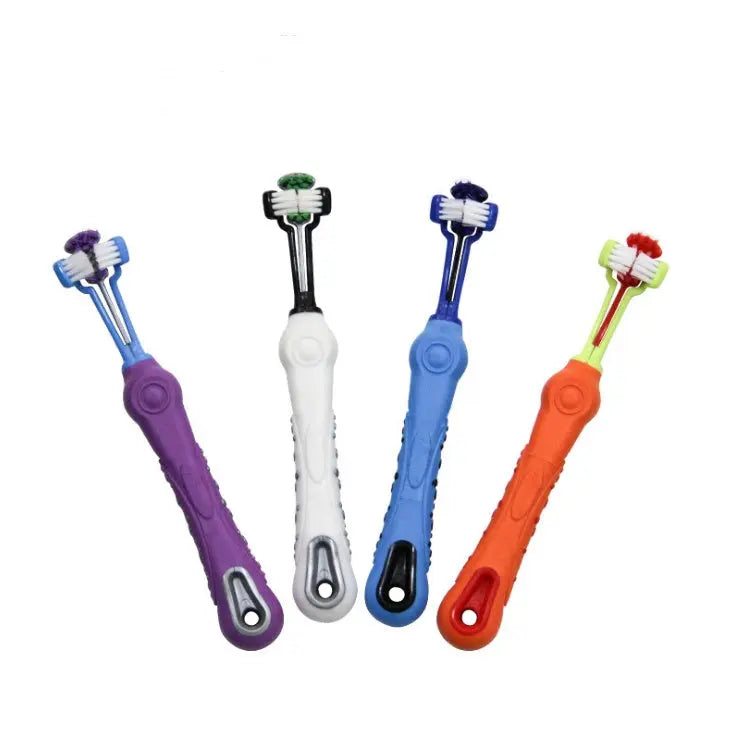 Three Sided Pet Toothbrush Pet plaza