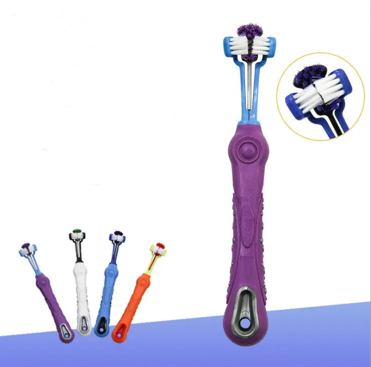 Three Sided Pet Toothbrush Pet plaza