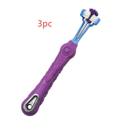 Three Sided Pet Toothbrush Pet plaza