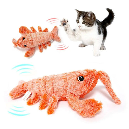 USB Charging Simulation Lobster Funny Cat Plush Pets Toy Pet plaza