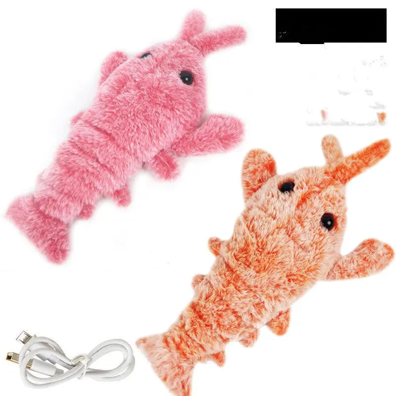 USB Charging Simulation Lobster Funny Cat Plush Pets Toy Pet plaza